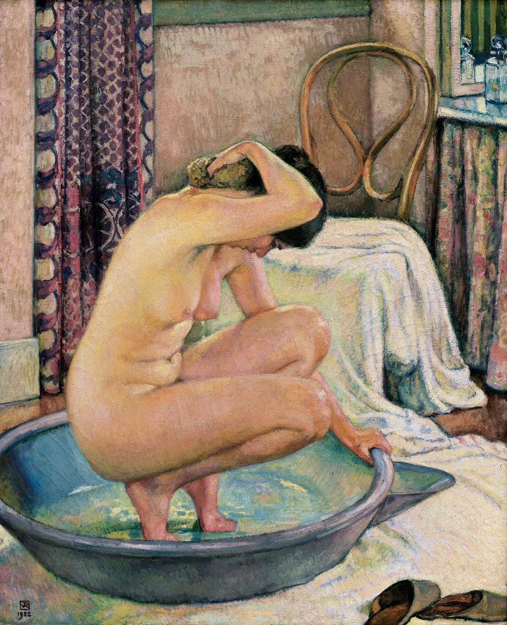 Nudo in una bacinella